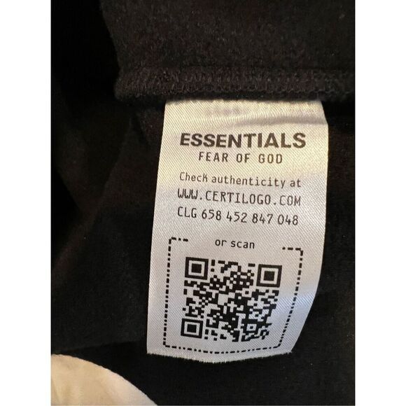 Fear of God Essentials Men's Black Brushed Hoodie Sweatshirt Top Size Large NWOT - Picture 9 of 11
